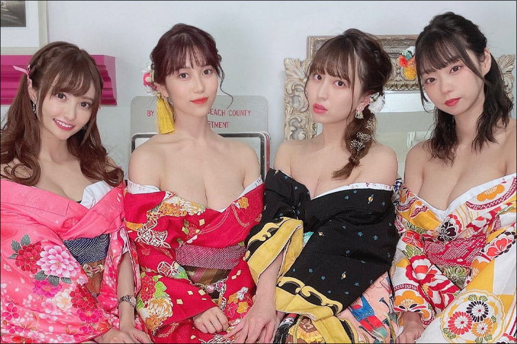 【花咲れあ×青山ひかる×伊織いお×竹内星菜】超眼福！ 艶やか振袖4ショットの画像1