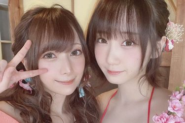 宮本彩希&伊織もえ、色白美ボディ競演