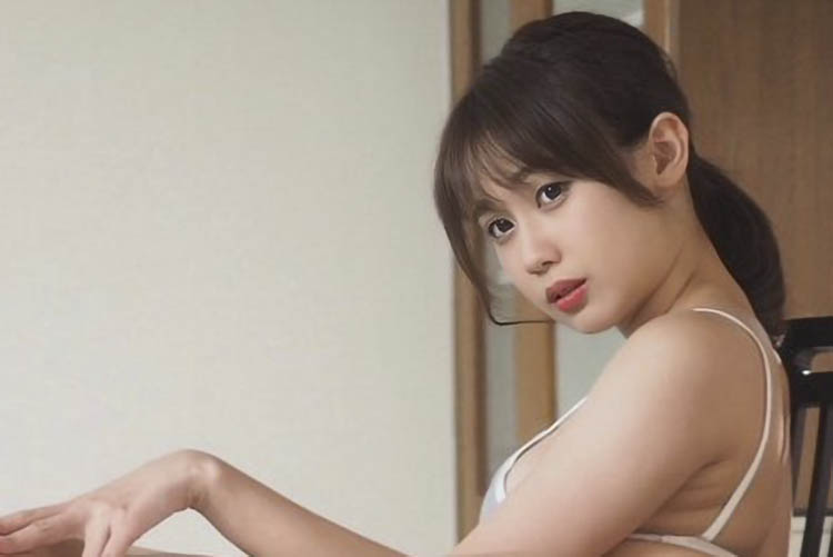 相原美咲、衝撃的な大開脚の画像1