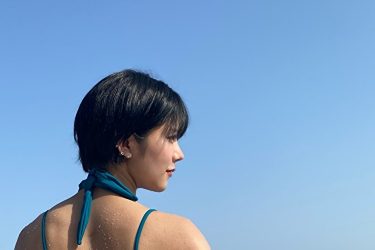 仲原ちえ、水滴る爽やかなバックショット