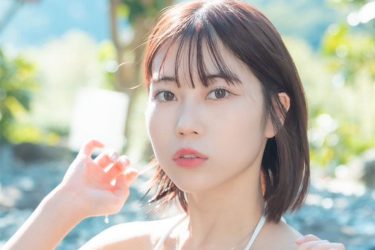 伊織いお、爽やか露天風呂ショット