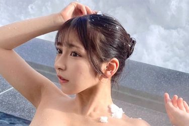 十味、雪まみれ美ボディ入浴