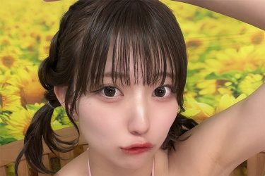 雪野まゆき、透けアミ桃色の色香