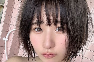 やしろじゅり。くしゃっとバスタオル巻