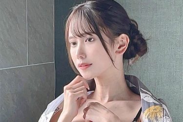 名取くるみ、はだけ浴衣の艶ランジェリー